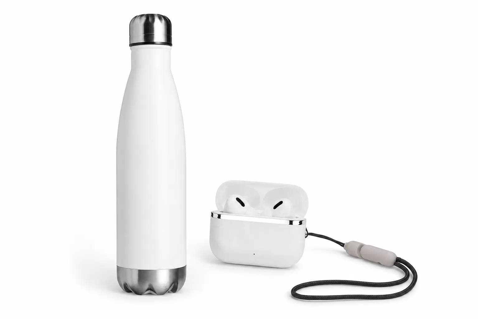 Kit Garrafa termica e Fone